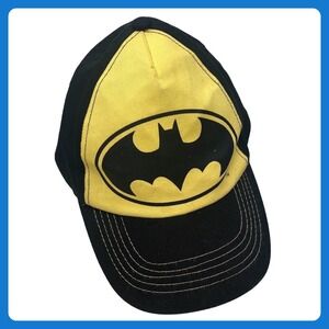 Batman Baseball Cap Kids One Size Black Yellow Cotton Blend Superhero Adjustable